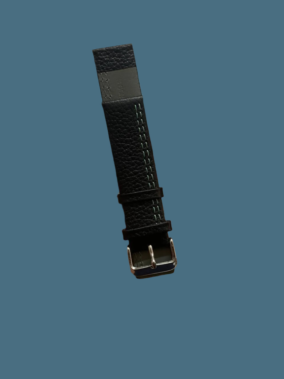 B Track Leather Strap Light blue thread 22mm