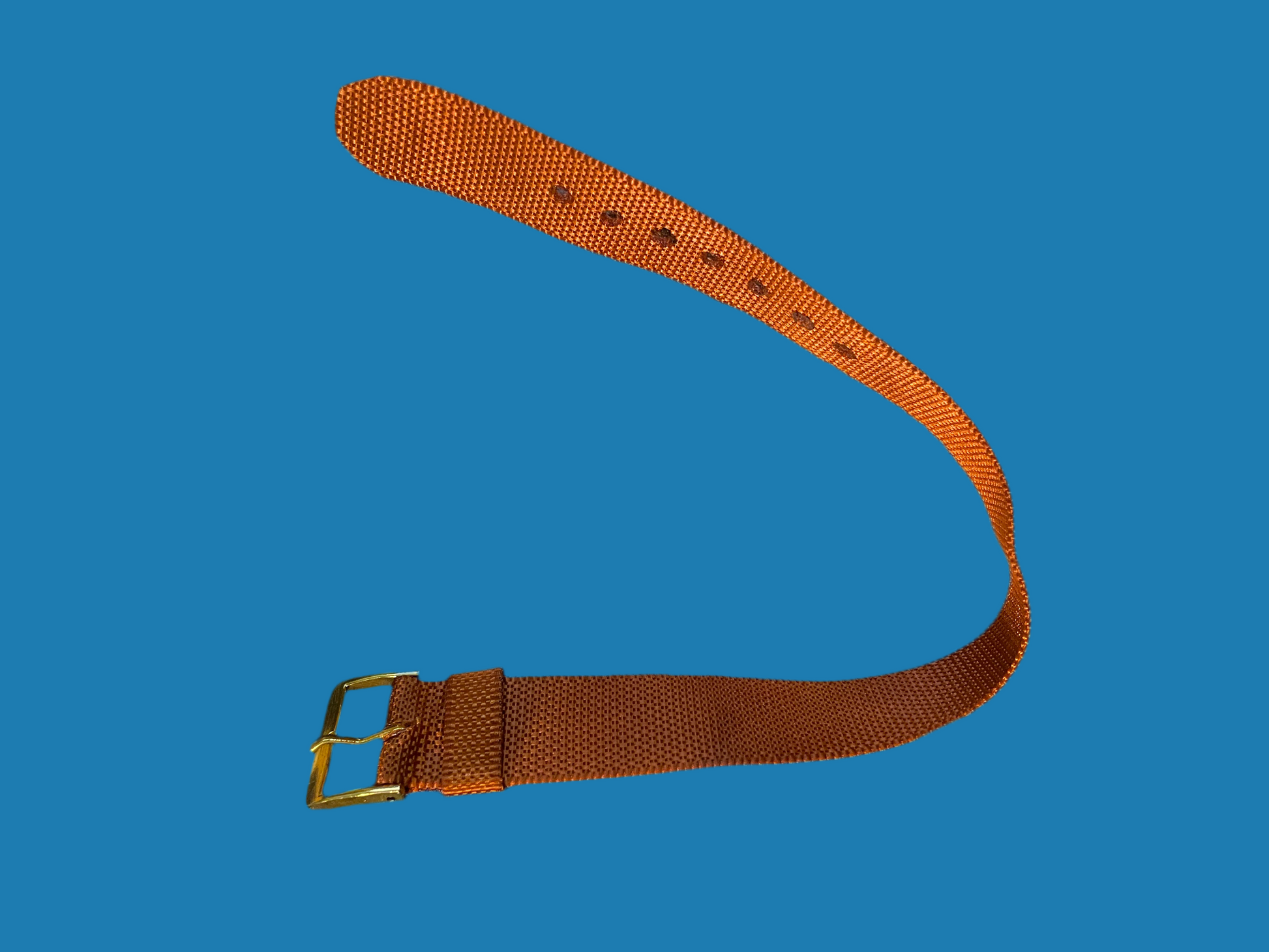 Golden buckle yellow rust nato strap 18mm