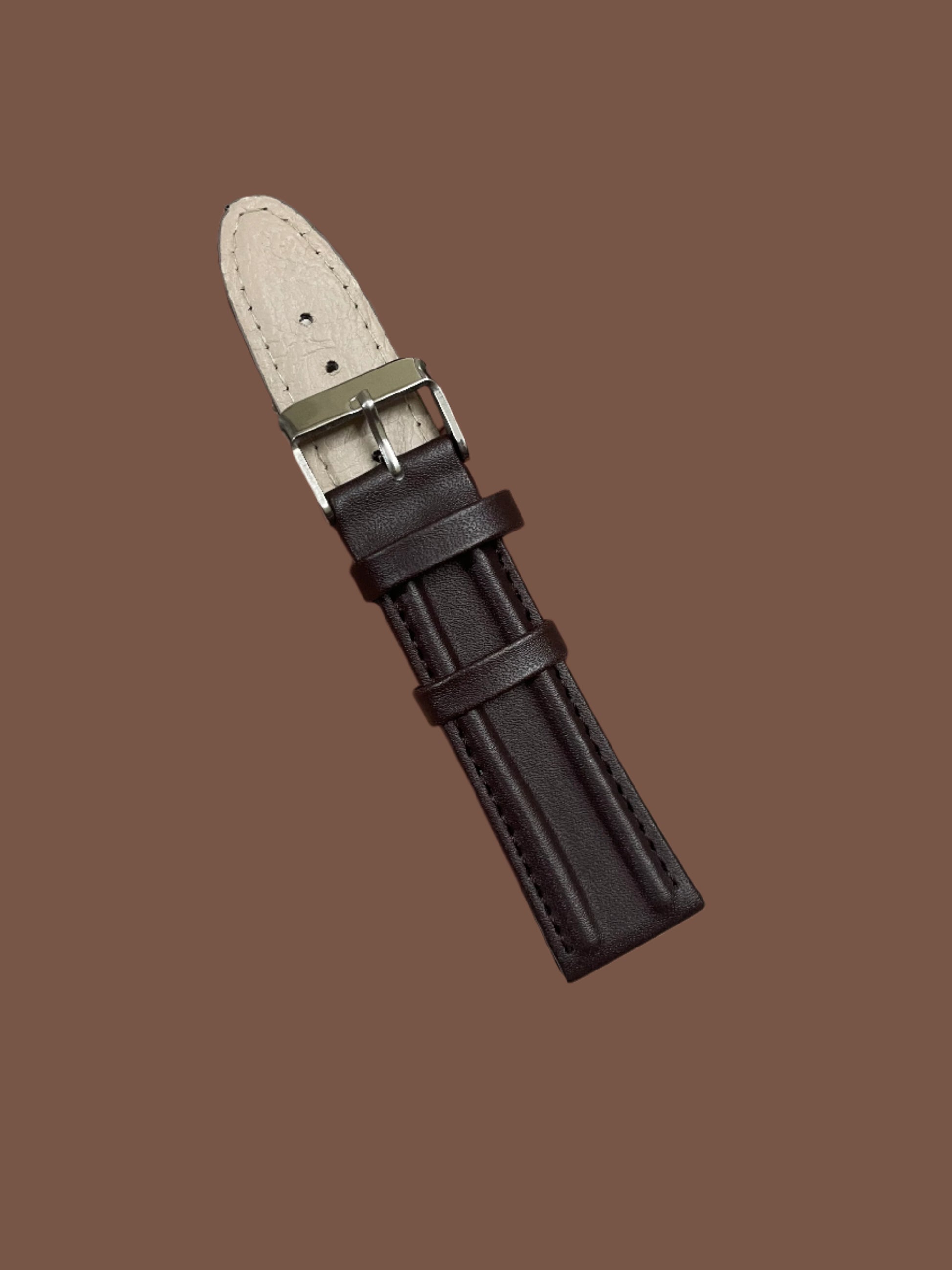 Double Doom Brown Leather Strap 20, 22mm