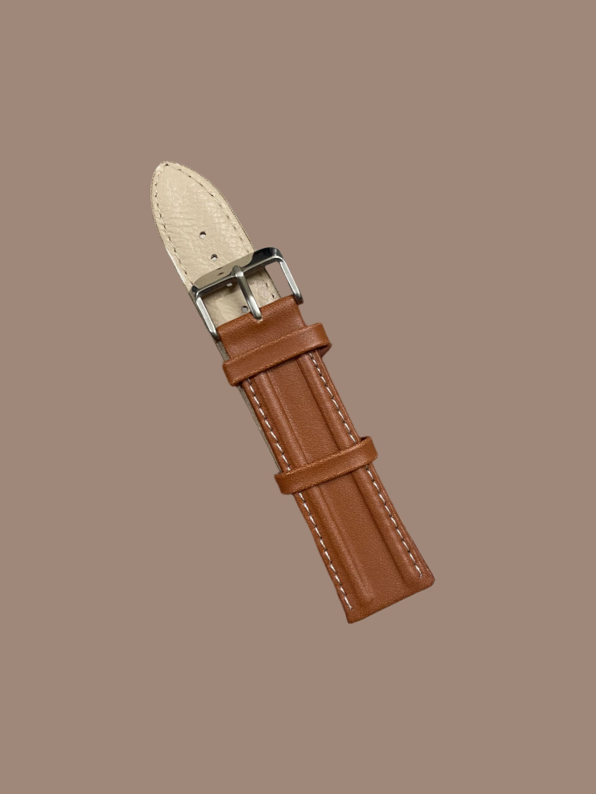 Double Doom Tan brown Leather Strap 20, 22mm