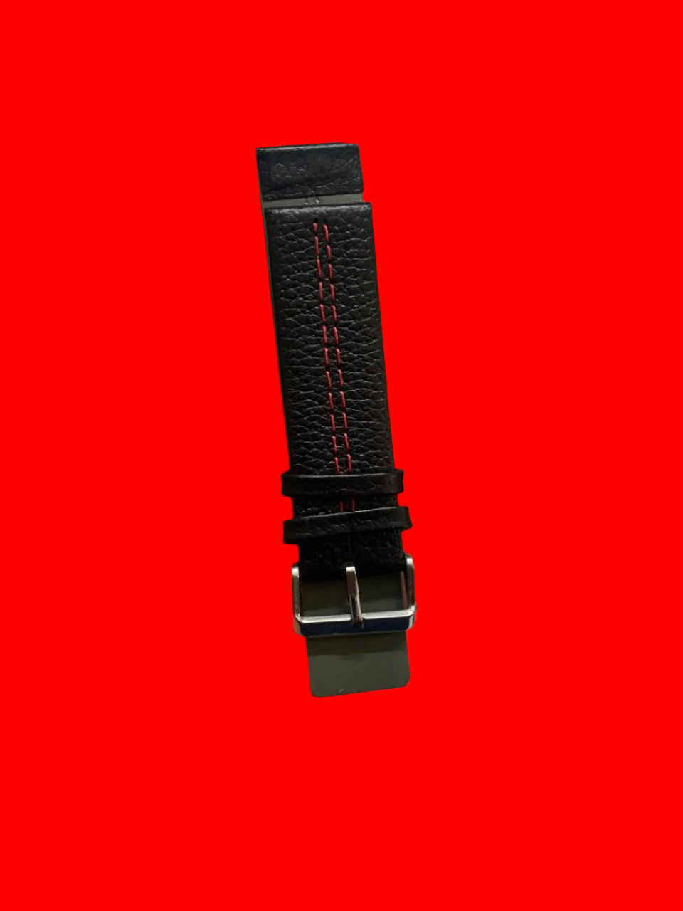 B Track Leather Strap Red thread 22mm