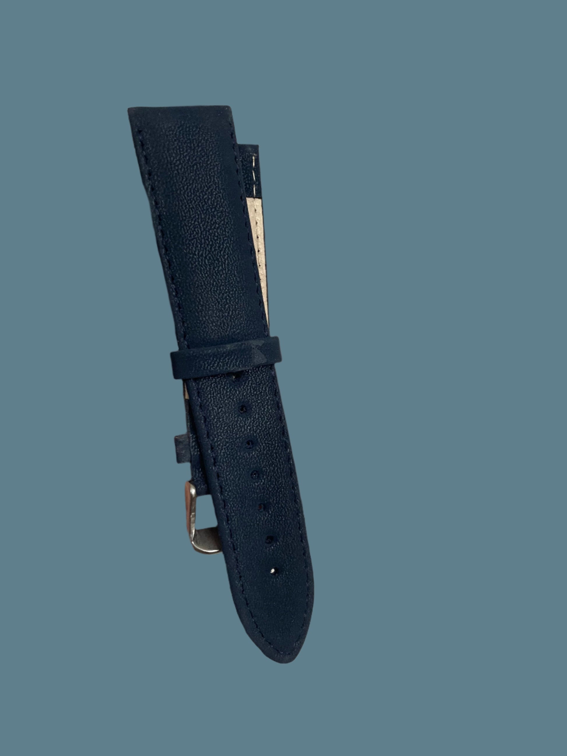 Leather Strap Velvet Blue 22mm