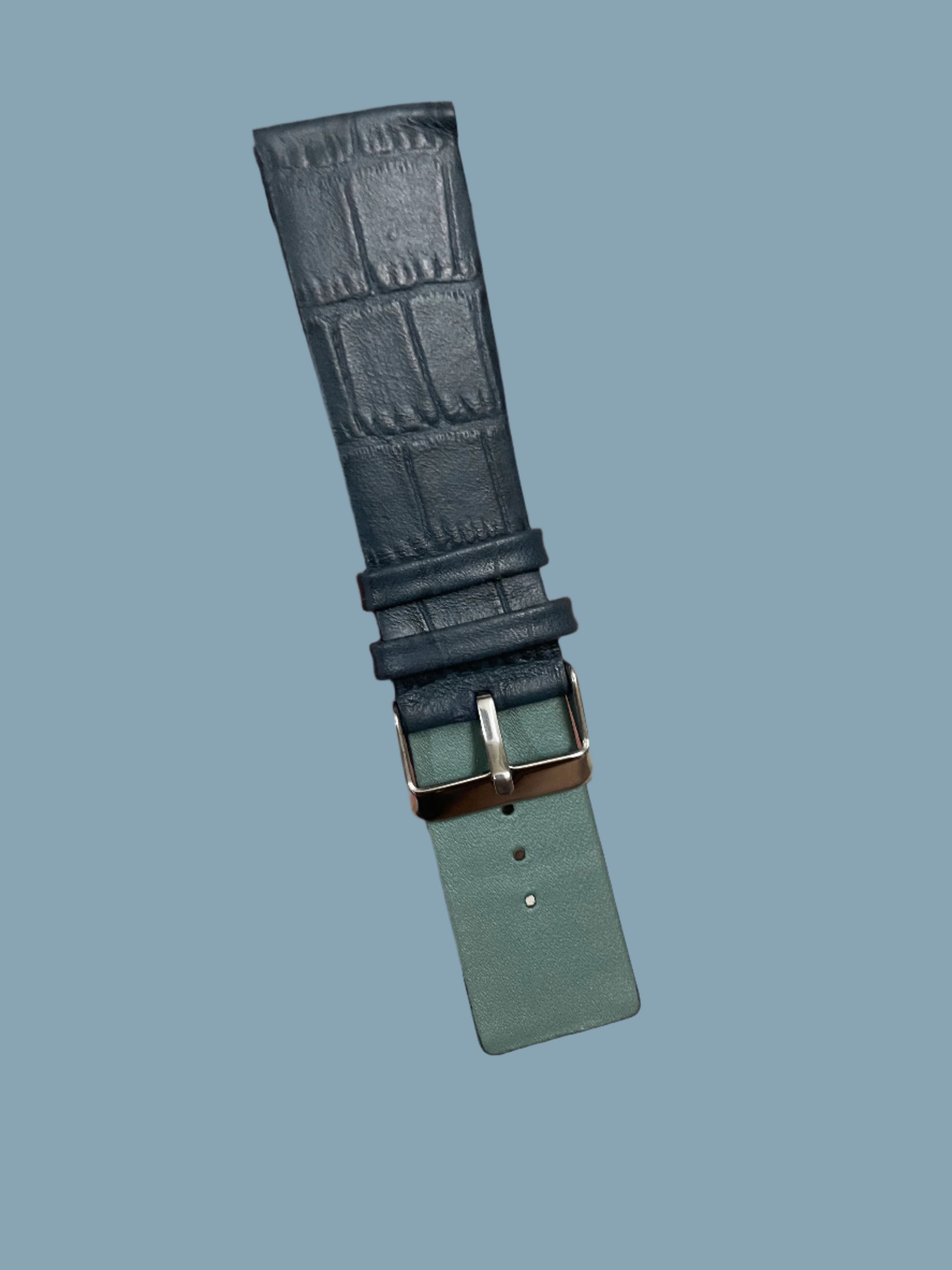 Silicon Croc Design Strap Brown and Blue 22mm