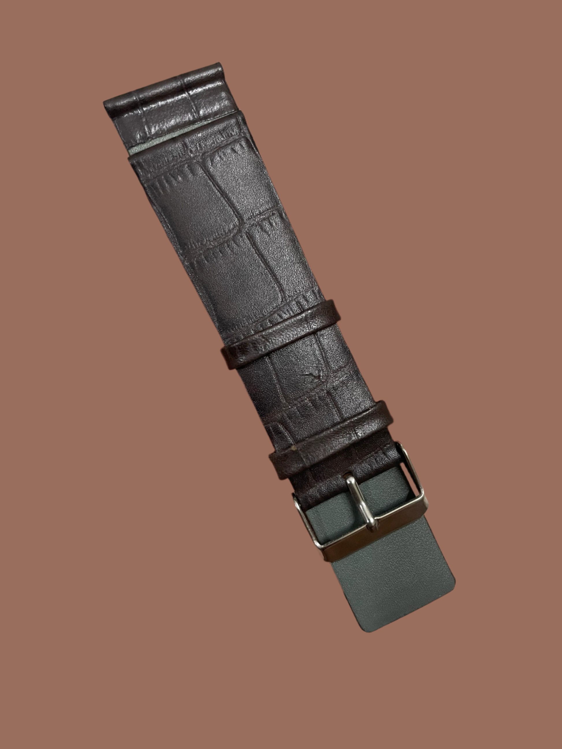 Silicon Croc Design Strap Brown and Blue 22mm