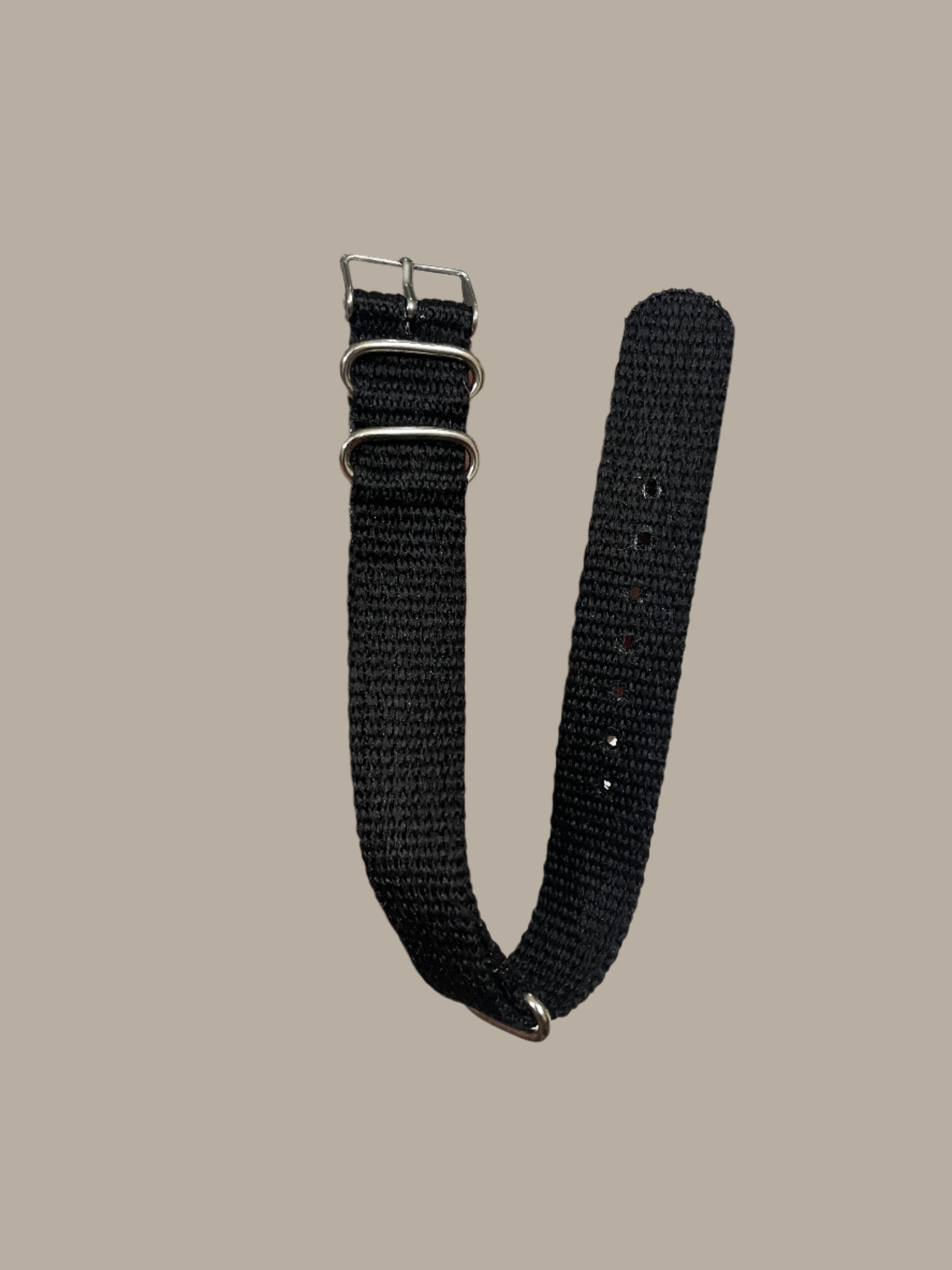 Nato Strap cotton Black 18mm