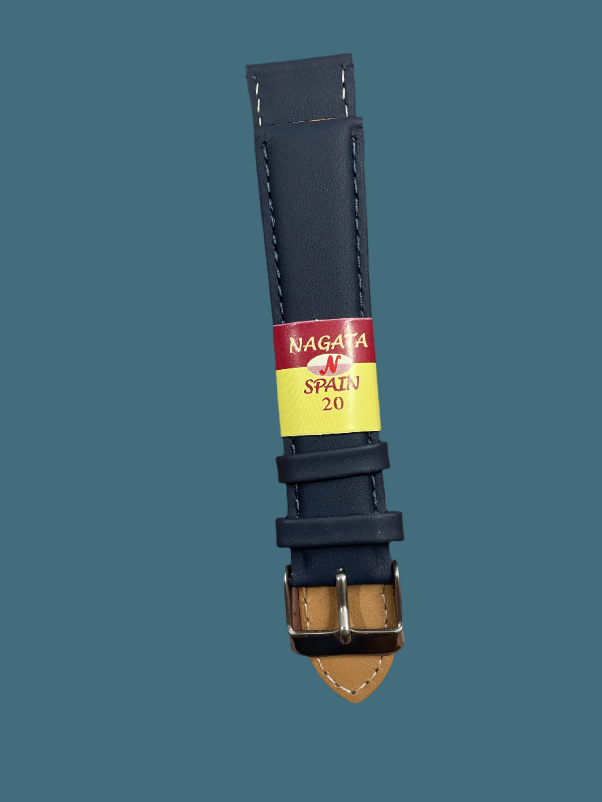 Nagata Spanish leather strap Navy Blue 18,20,22,24 mm