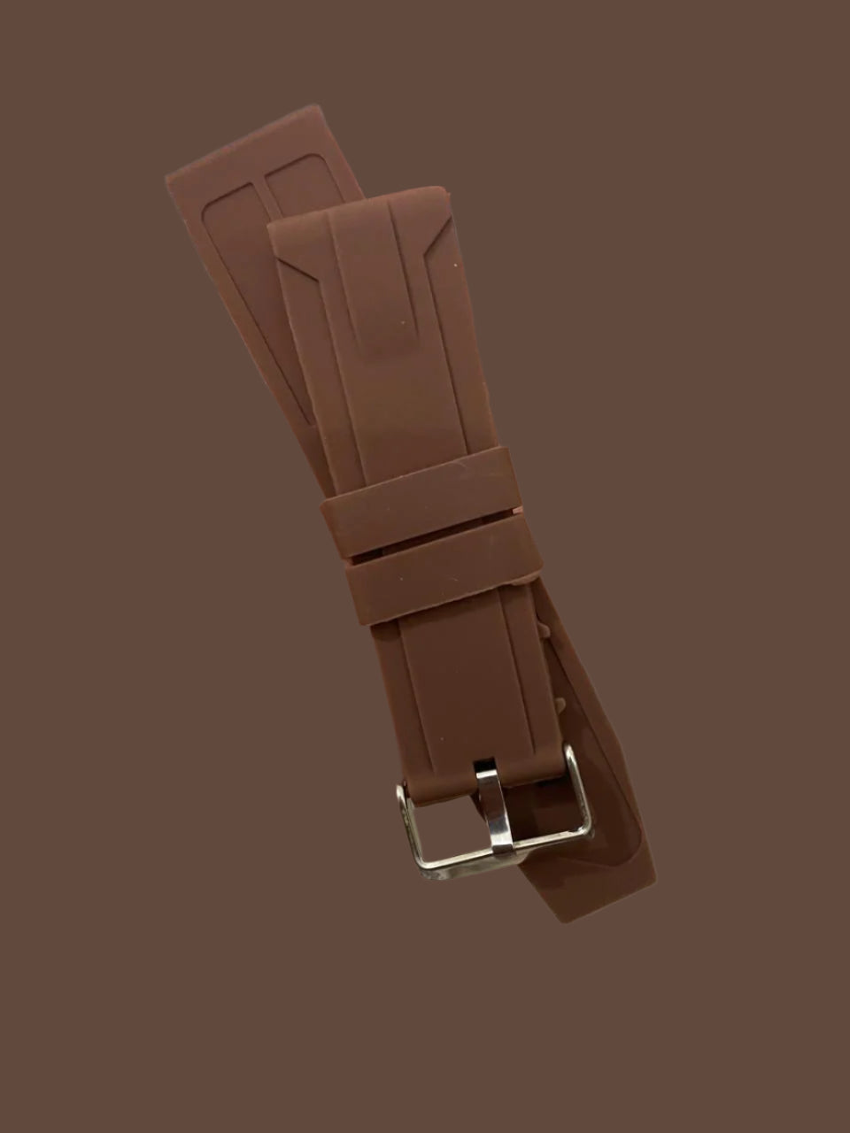 Premium Rubber Strap Brown 24mm