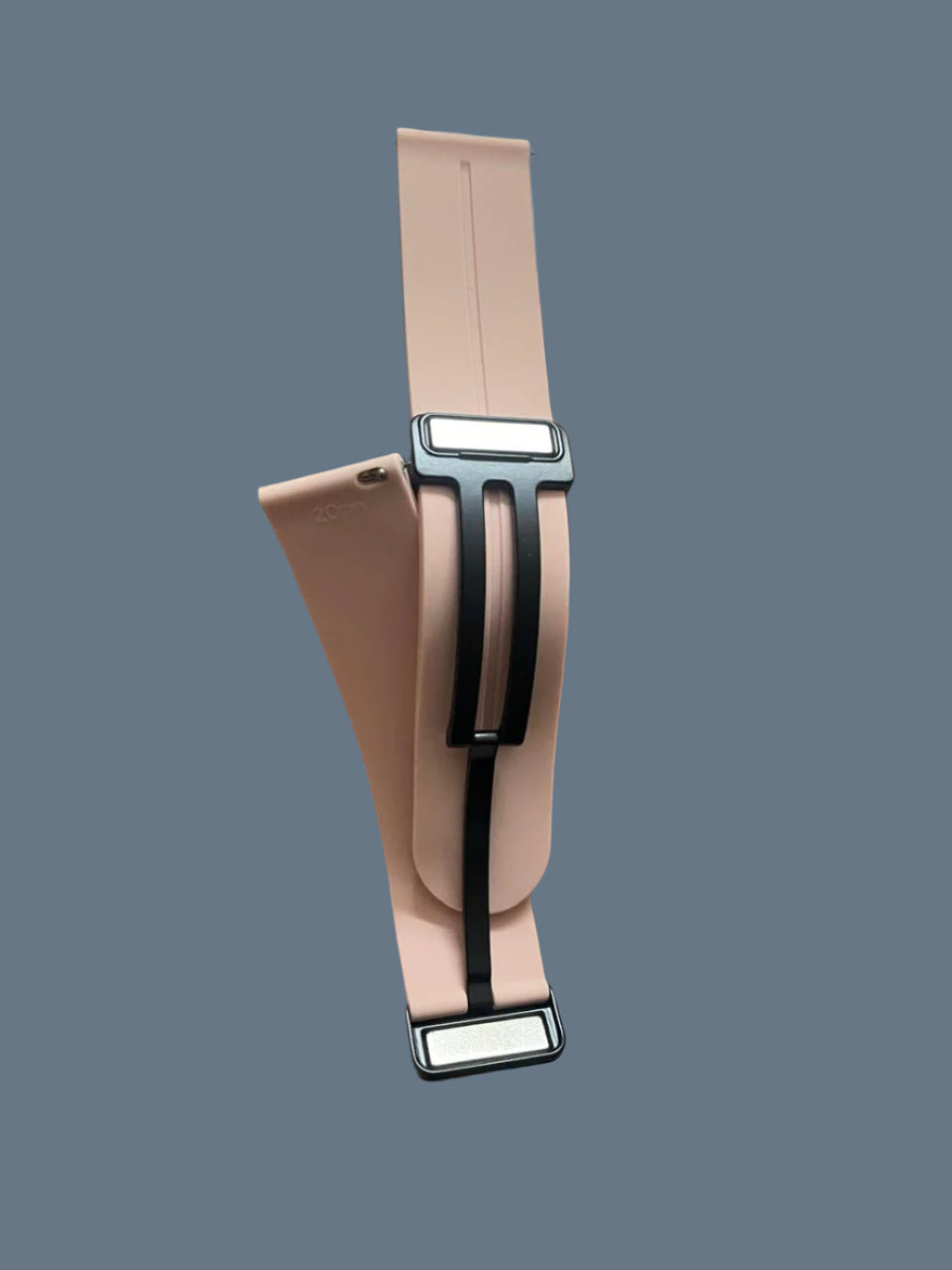Premium Silicon Strap Magnetic lock with Quick release Peach-20mm