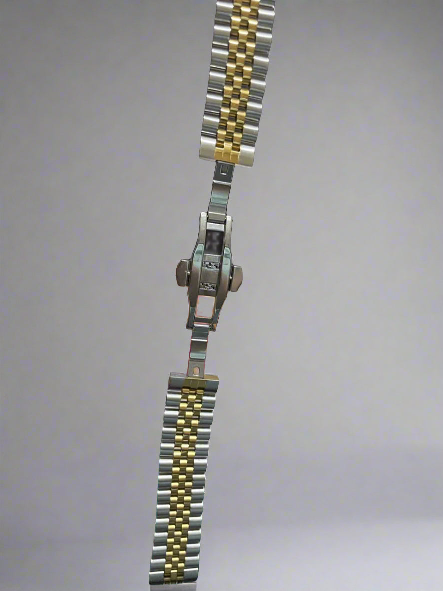 Jubilee Stainless Steel Watch Bracelet (Butterfly Lock) – Two-Toned 5-Link Luxury Fit – 20mm & 22mm