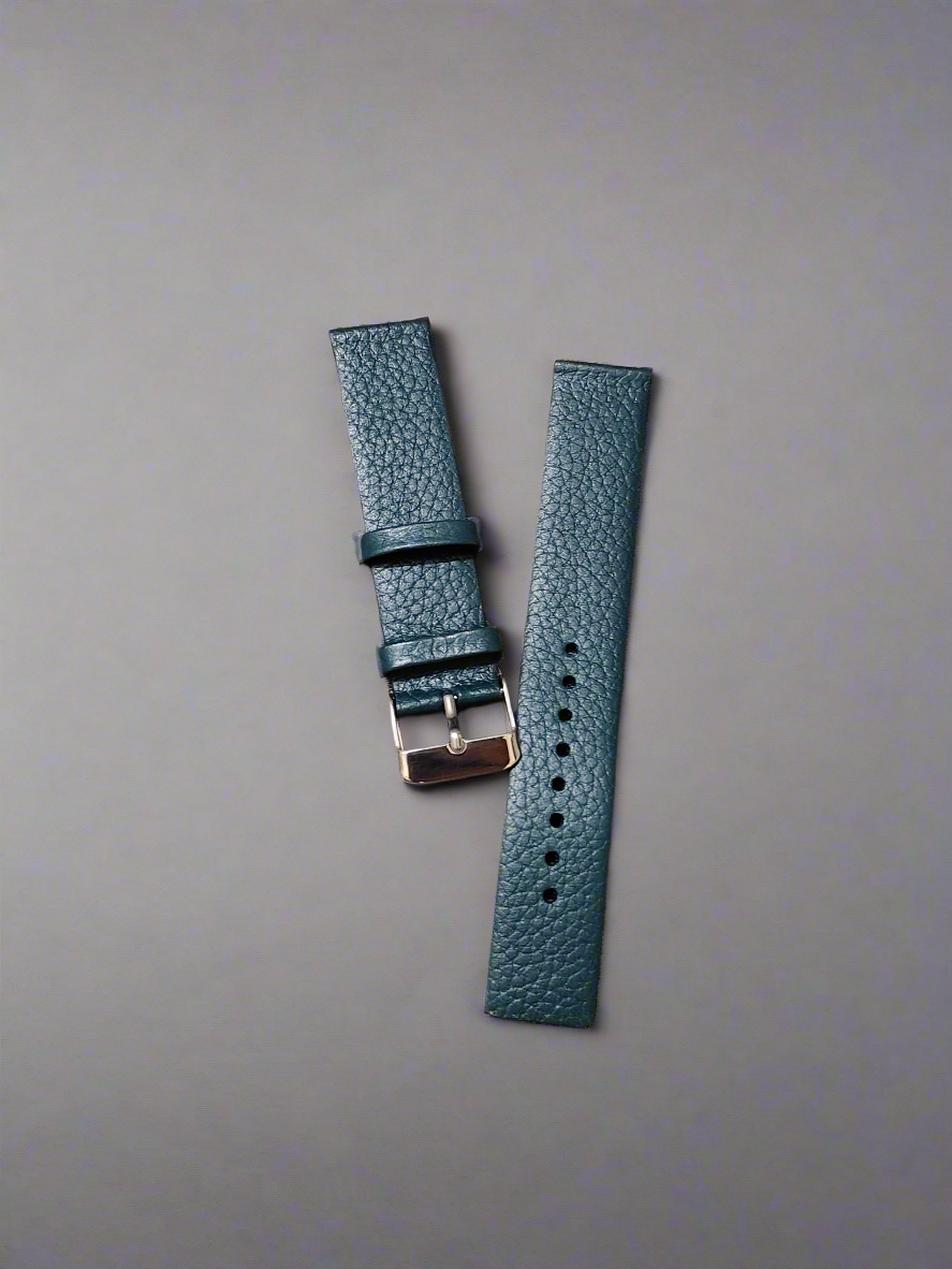 Budget Artificial (PU) Leather Textured Watch Strap – Blue | Sizes 18mm, 20mm