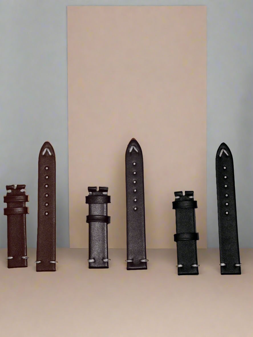 Genuine Leather strap thread design 18mm