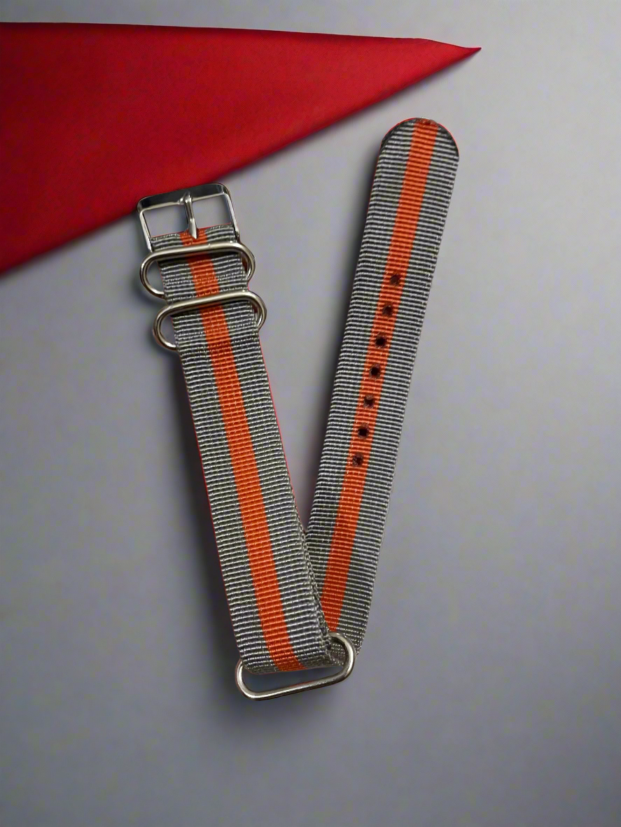 Nato Strap Orange grey 20mm