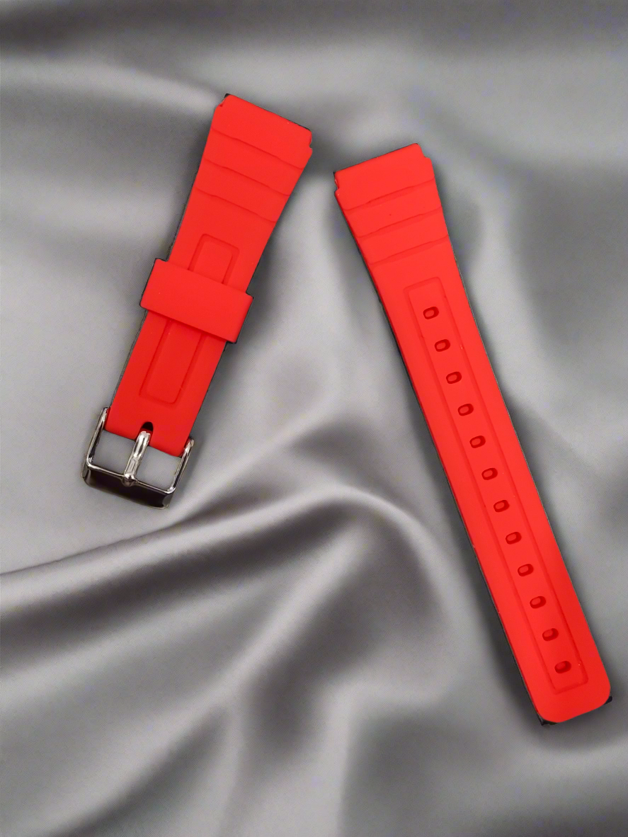 Rubber Watch Strap for Casio AE1200, F91W, A168 & More – Durable 18mm Resin Replacement Band Multiple Colours