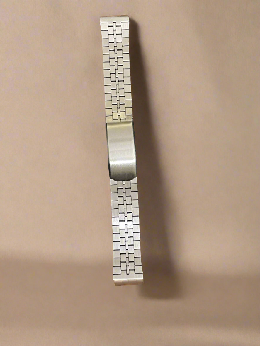 Beads of Rice Stainless Steel Watch Bracelet – 18mm Vintage-Style Strap