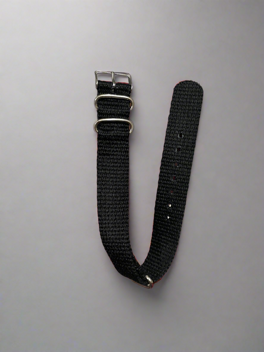 Nato Strap cotton Black 18mm