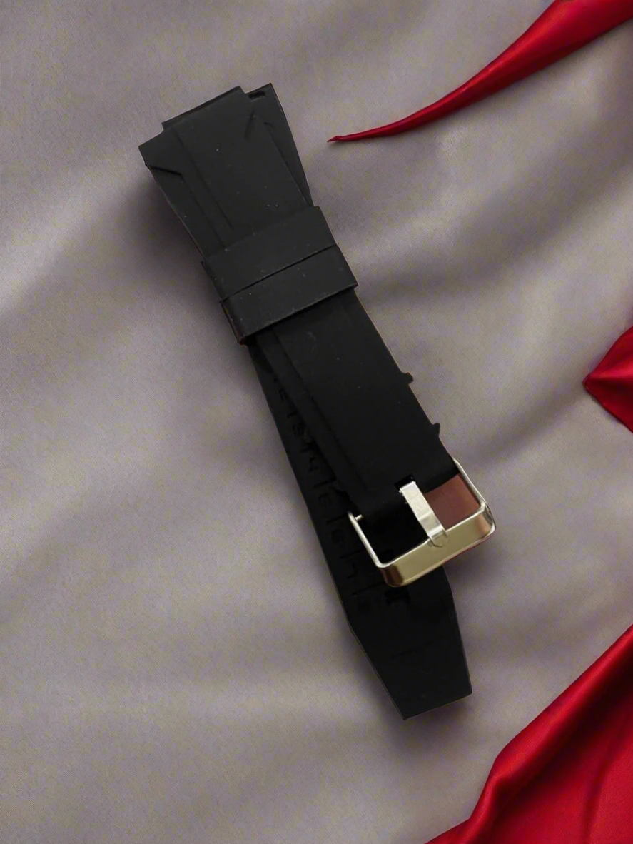 Premium Rubber Strap Black 22,24mm