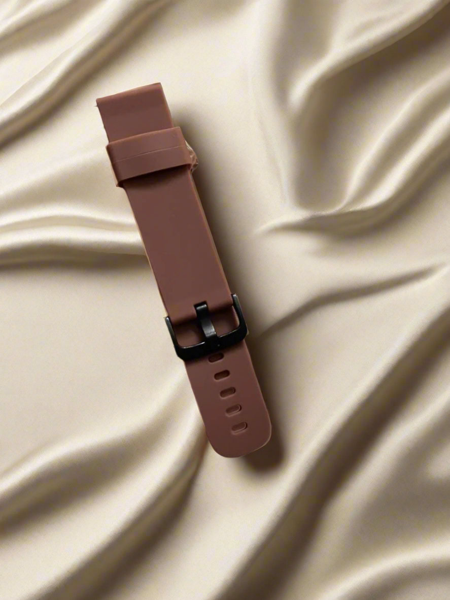 Premium Silicon Strap with Quick release Brown-20mm,22mm