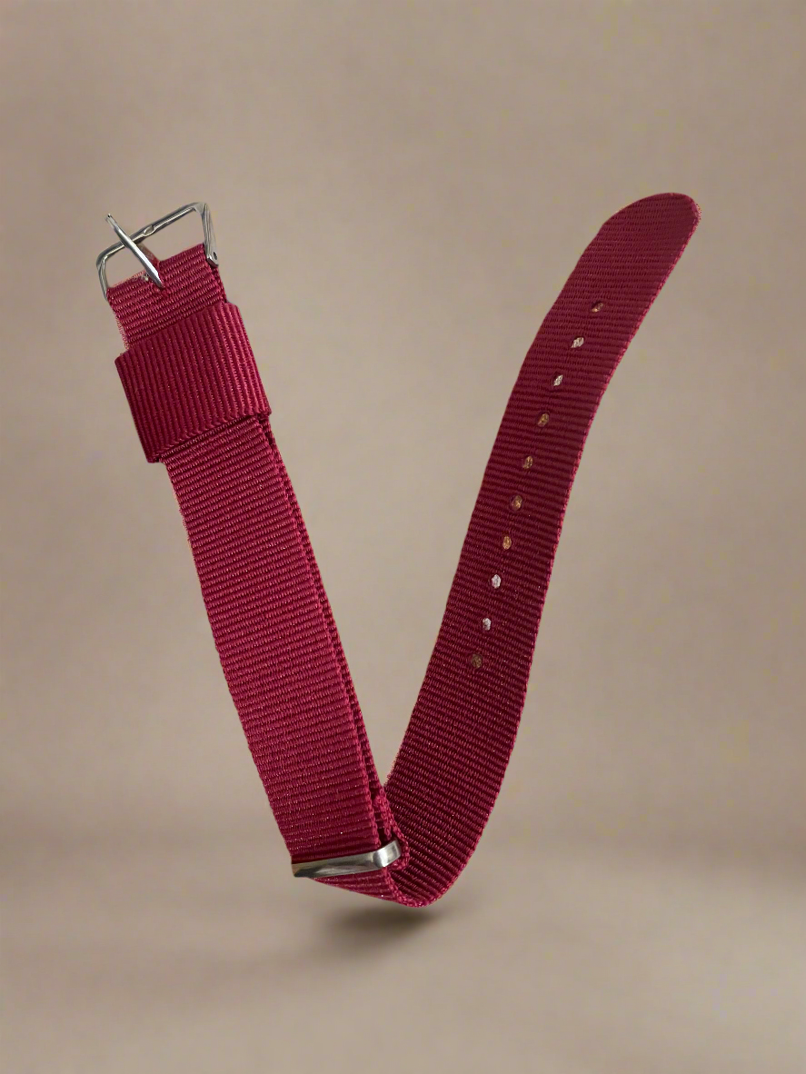 Maroon NATO Watch Strap 20mm – Premium Nylon