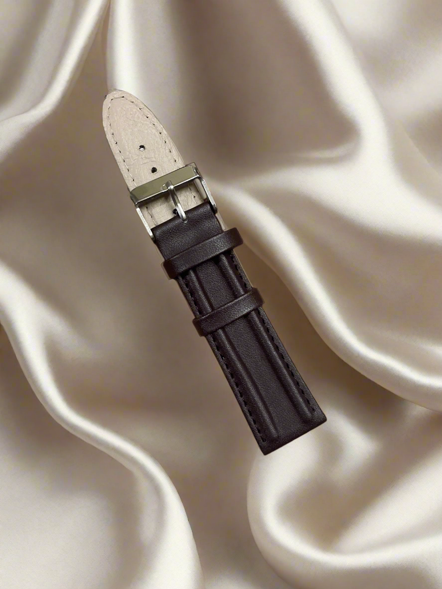 Double Doom Brown Leather Strap 20, 22mm