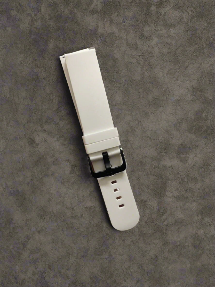 Premium Silicon Strap with Quick release White -20mm,22mm