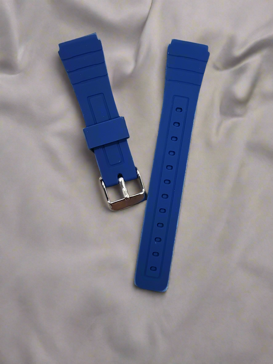 Rubber Watch Strap for Casio AE1200, F91W, A168 & More – Durable 18mm Resin Replacement Band Multiple Colours