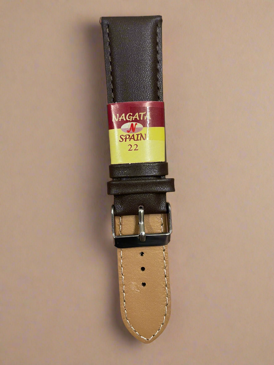 Nagata Spanish leather strap Dark Brown 18,20,22,24 mm