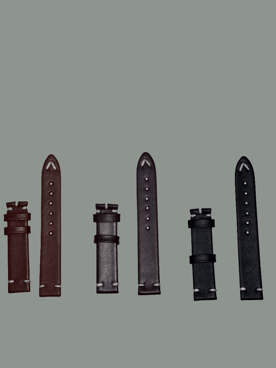Genuine Leather strap thread design 18mm