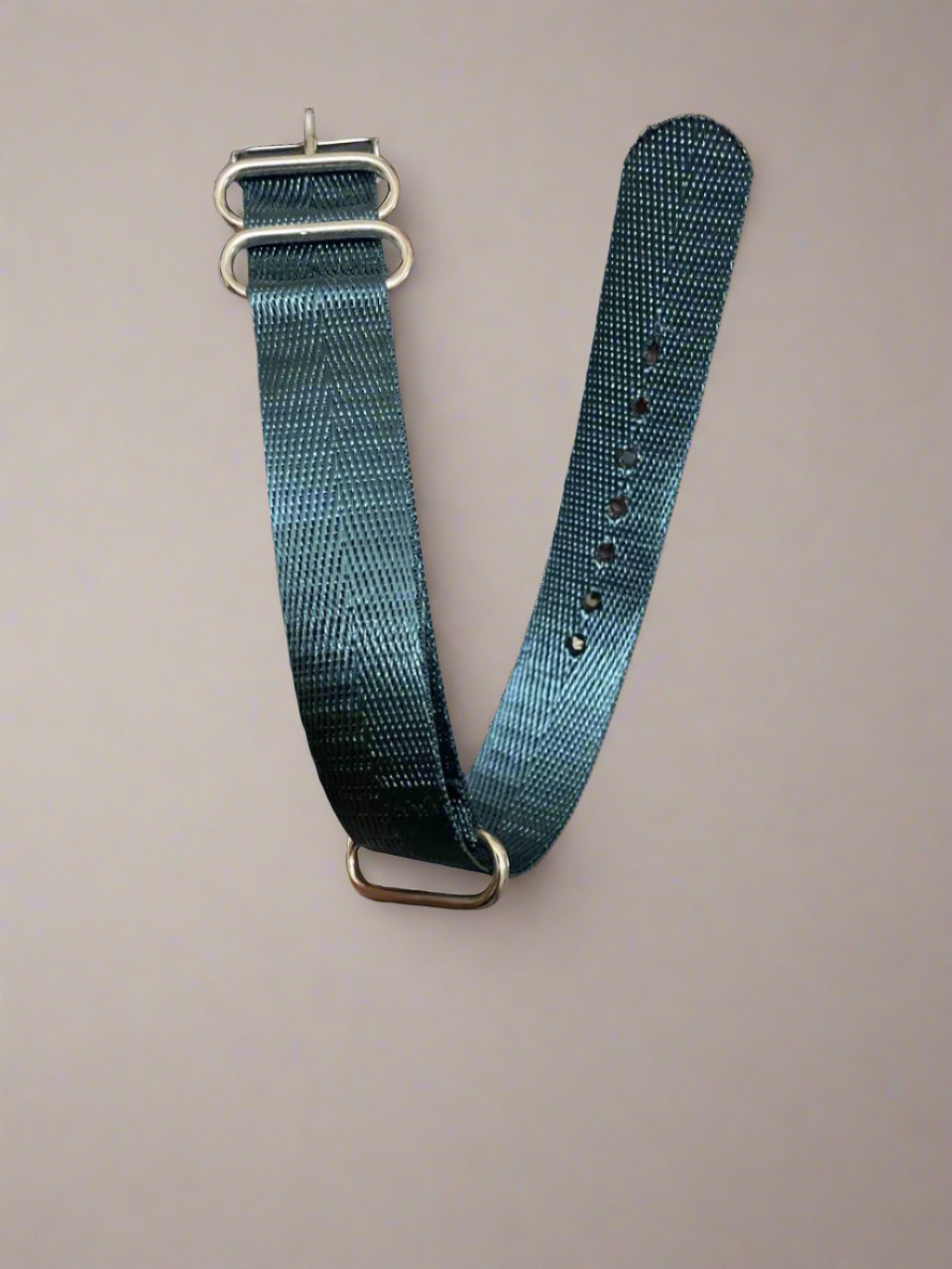 Teal Blue NATO Watch Strap 20mm – Durable Nylon Replacement Band