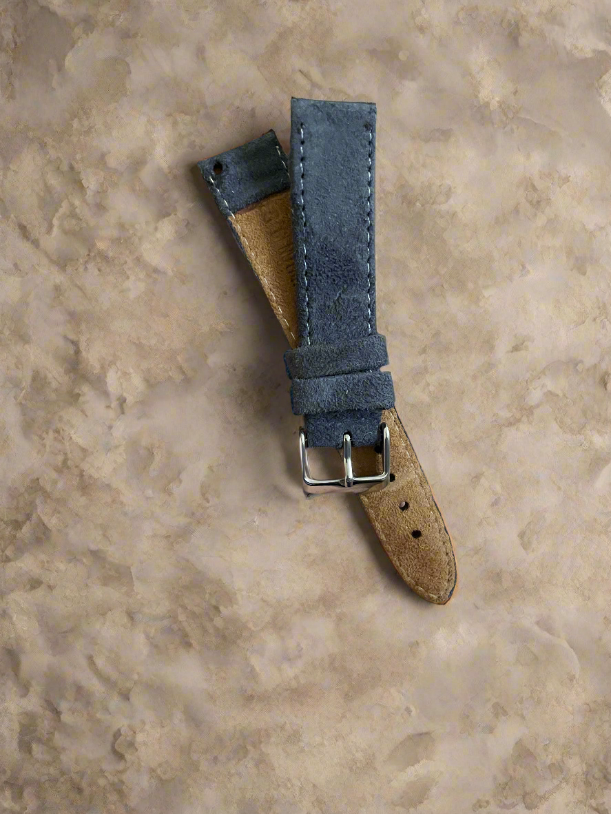 Grey Suede Leather Watch Strap – 18mm, 20mm, 22mm – Quick Release(Without Spring Bars)