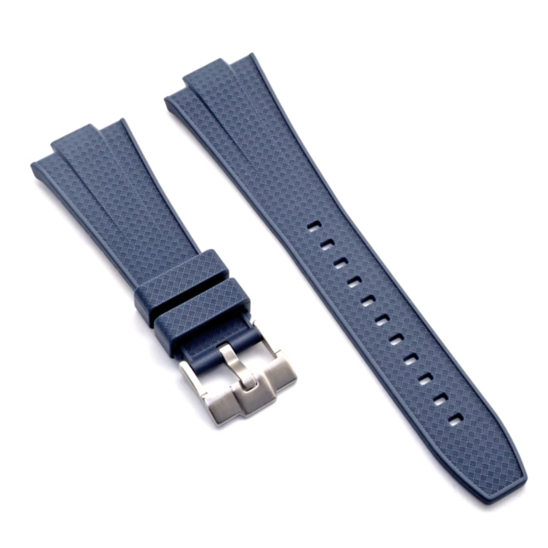 Tissot PRX 12mm Silicone Strap Navy Blue with Stainless Steel Buckle – Premium Replacement Watch Band