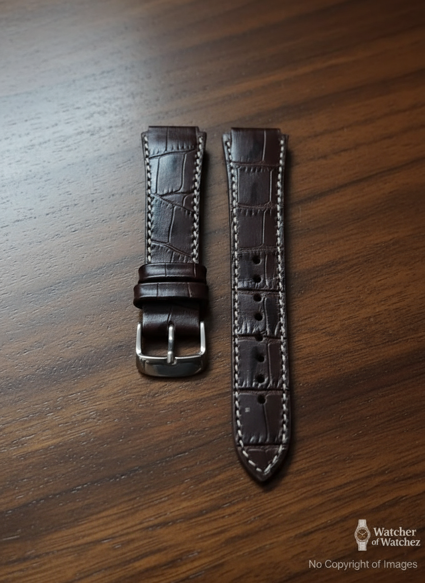 18mm to 22mm Croc pattern Leather Strap for Casio AE1200, AE1300, A158, A159, A168 and many Casios – multiple colours