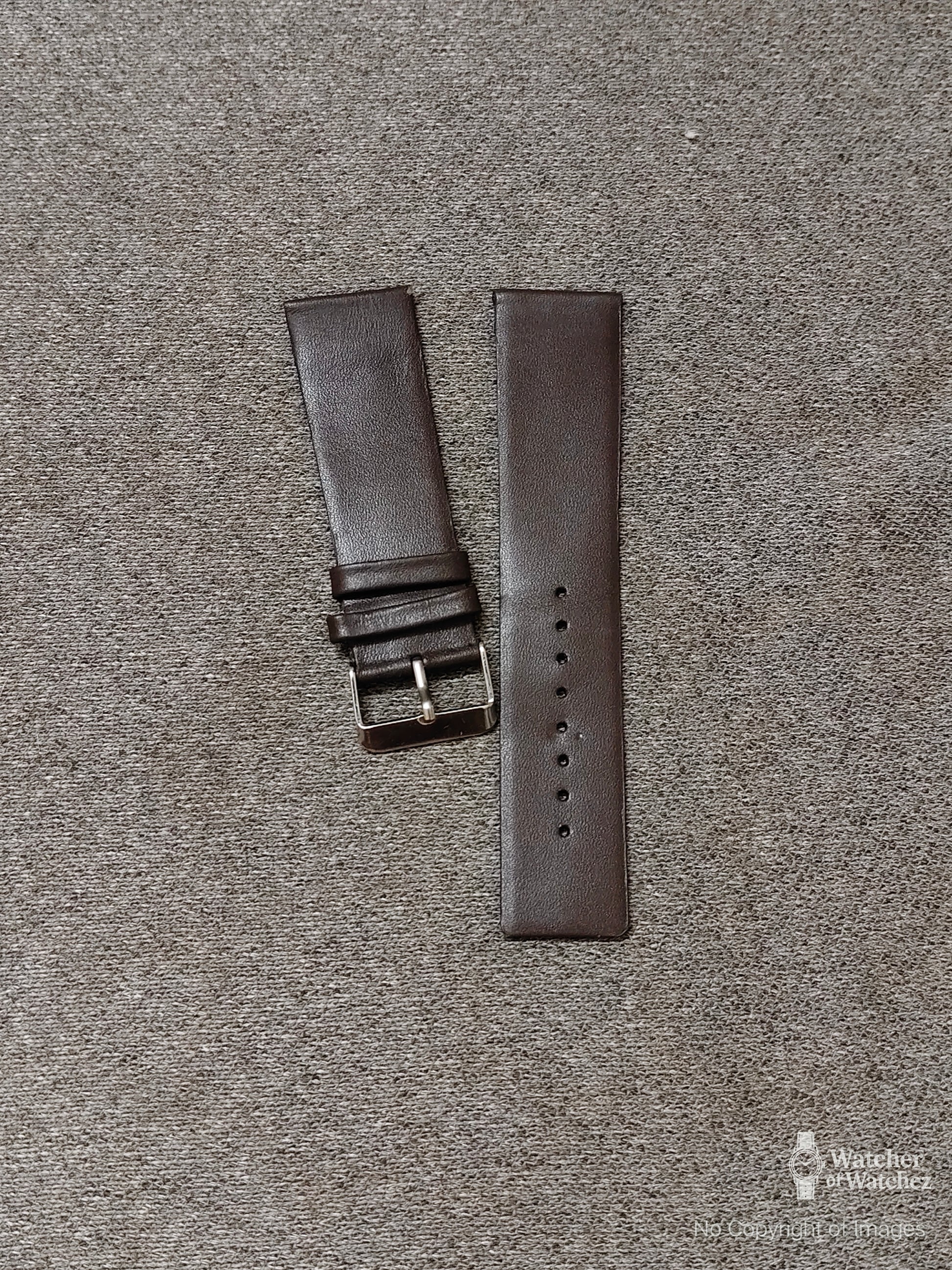 Budget Artificial (PU) Leather Watch Strap – Dark Coffee Brown | Sizes 18mm, 20mm, 22mm, 24mm