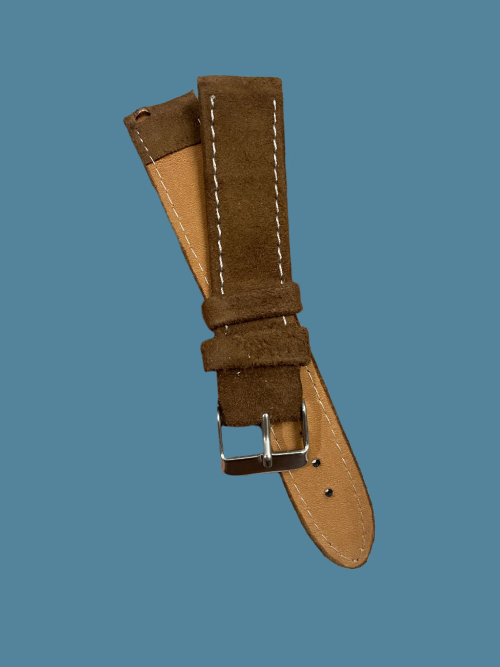 Brown Suede Leather Watch Strap – 18mm, 20mm, 22mm – Quick Release(Without Spring Bars)
