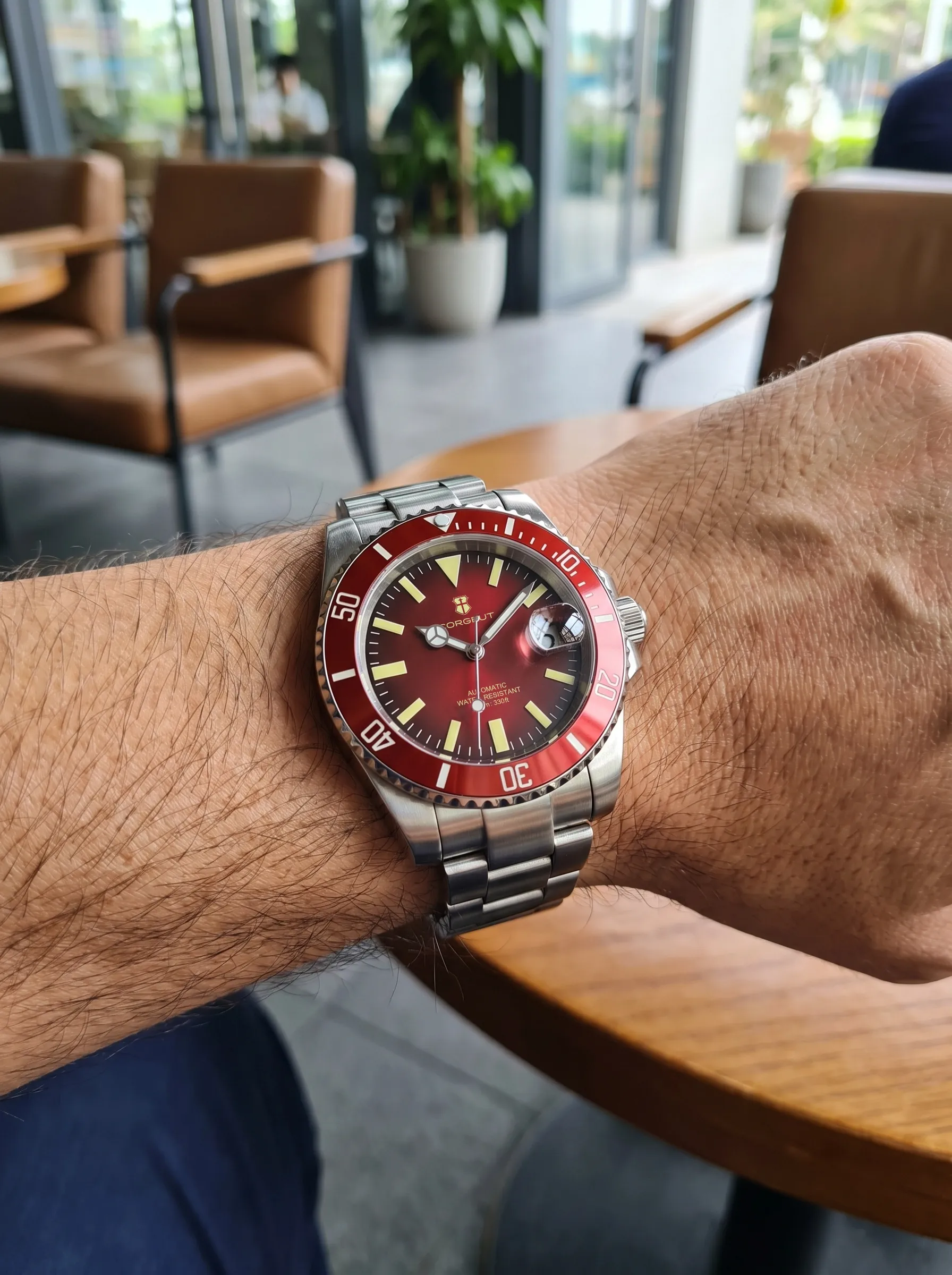Corgeut 40mm Automatic Diver Watch – Miyota 8215 | Sapphire Crystal | 10ATM | Stainless Steel| Premium Secure Clasp | Colour - Red , Blue , Purple | ETA - 4 WEEKS