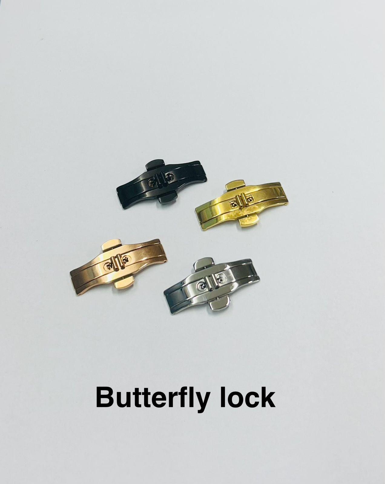 Butterly lock for steel braceleto