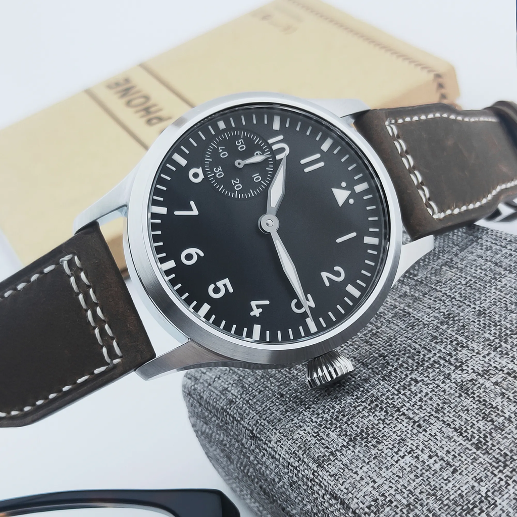 Corgeut 42mm(with crown) Pilot Hand-Winding Watch – Seagull ST3600 Movement | Sapphire Crystal | 5ATM Colour - Black or White. ETA - UPTO 4 WEEKS