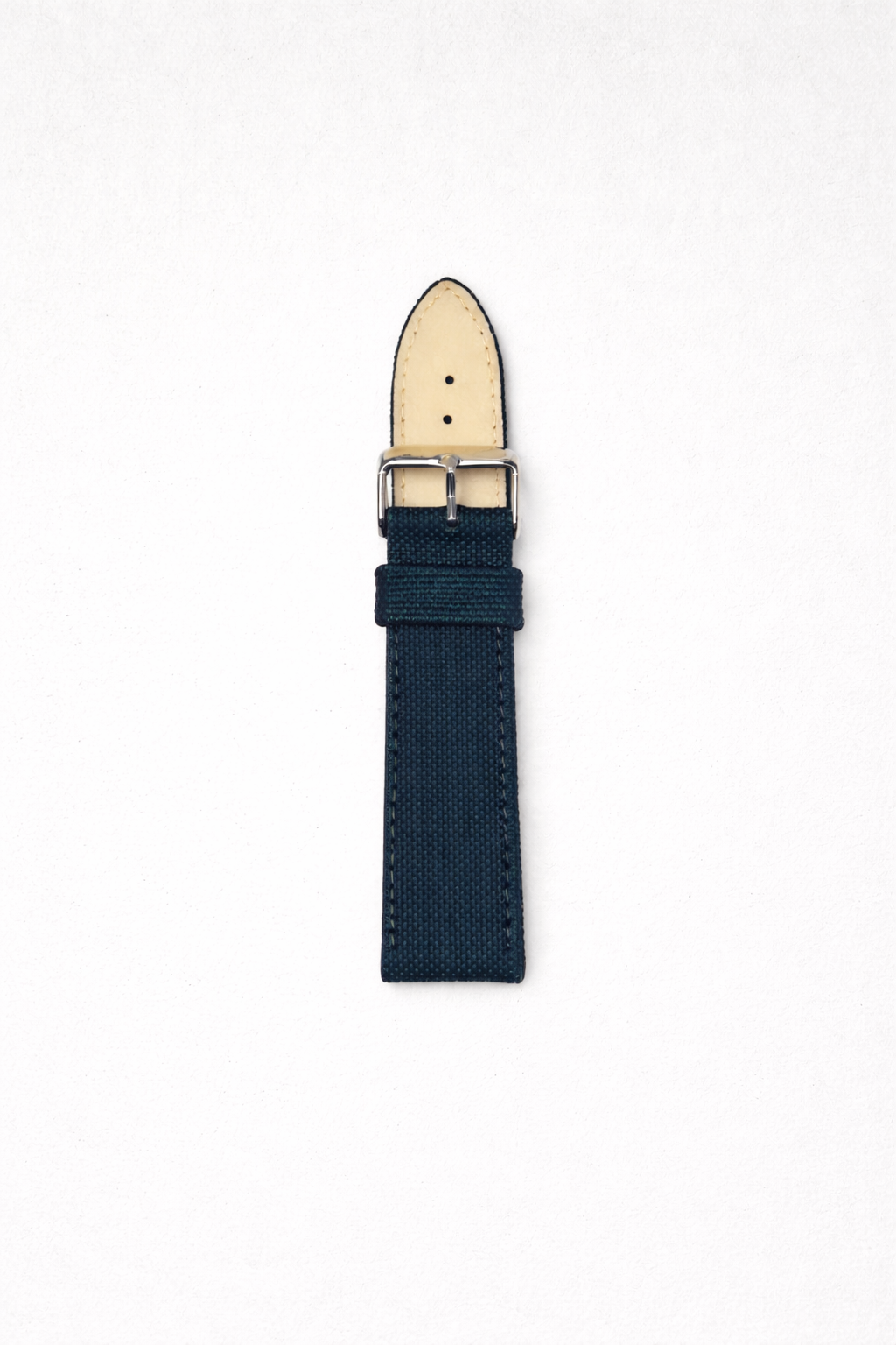 Navy Blue Canvas Watch Strap – Genuine Leather Backing including spring bars (18mm,20mm,22mm)
