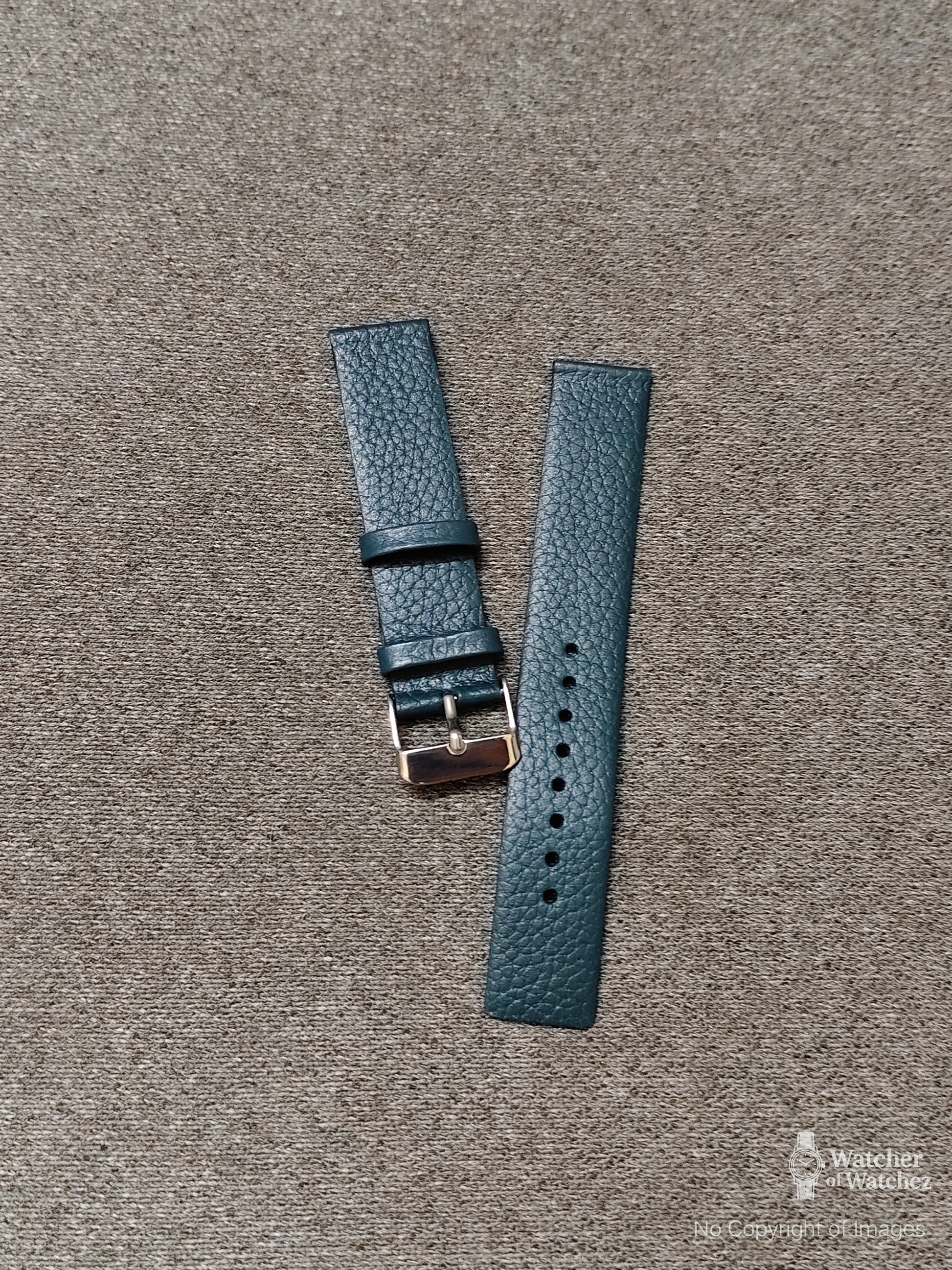 Budget Artificial (PU) Leather Textured Watch Strap – Blue | Sizes 18mm, 20mm