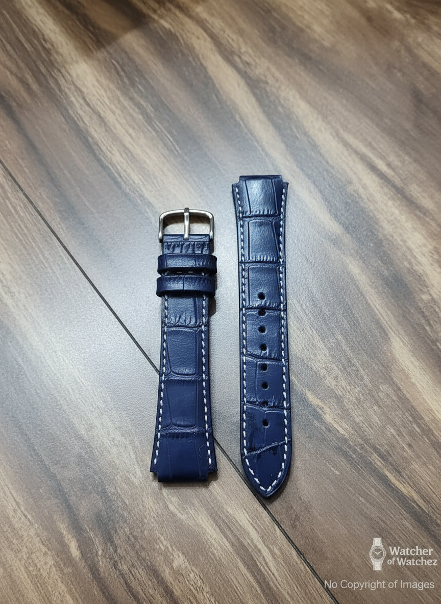 18mm to 22mm Croc pattern Leather Strap for Casio AE1200, AE1300, A158, A159, A168 and many Casios – multiple colours